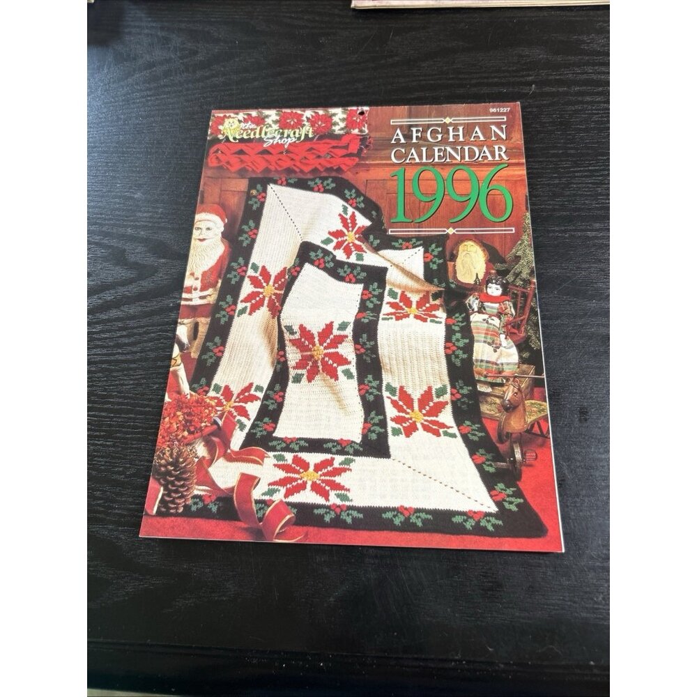 Vintage 1996 AFGHAN CALENDAR THE NEEDLECRAFT SHOP 12 DESIGNS CROCHET PATTERNS